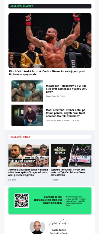 isport newsletter